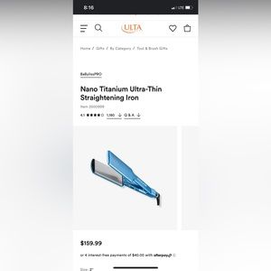 BaByliss PRO nano Titanium 2” 51mm hair straightener